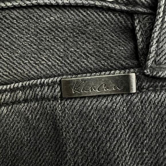 Kancan 90’s Boyfriend Jeans Women’s Sz 11/29 Black Distressed Baggy Button Fly - Picture 7 of 13